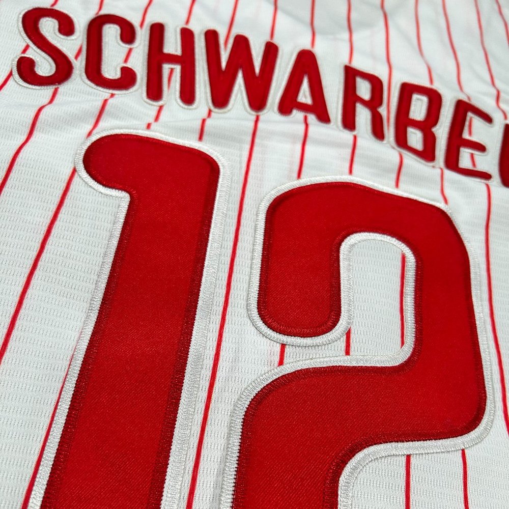 Kyle Schwarber #12 Philadelphia Phillies White Stitched Jersey Men's Large